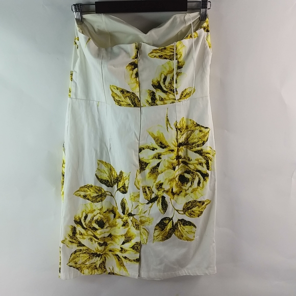 Jonathan Martin 12 Coquette Floral Lime on White Cotton Mini Dress - Picture 5 of 10